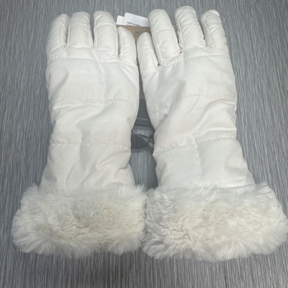 The North Face Kids White Winter Snow Gloves Medium Waterproof Insulated - Picture 1 of 7
